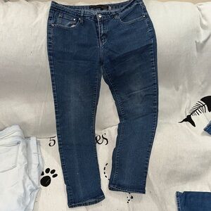 Qiao Stitch size 14 Classic Blue Women's Jeans stretchy skinny